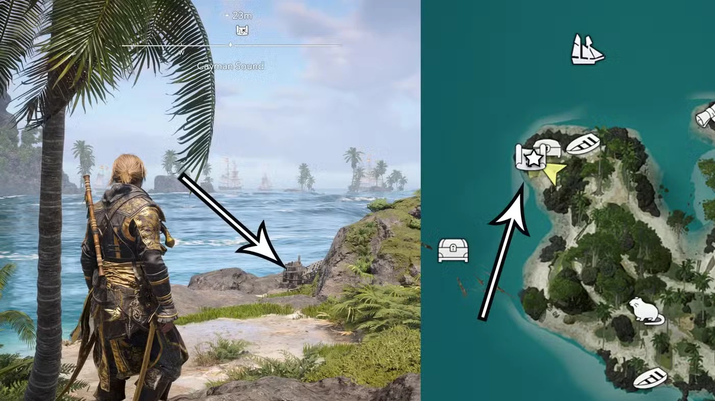 Treasure maps and buried treasure locations in Assassin's Creed Black Flag Resynced
